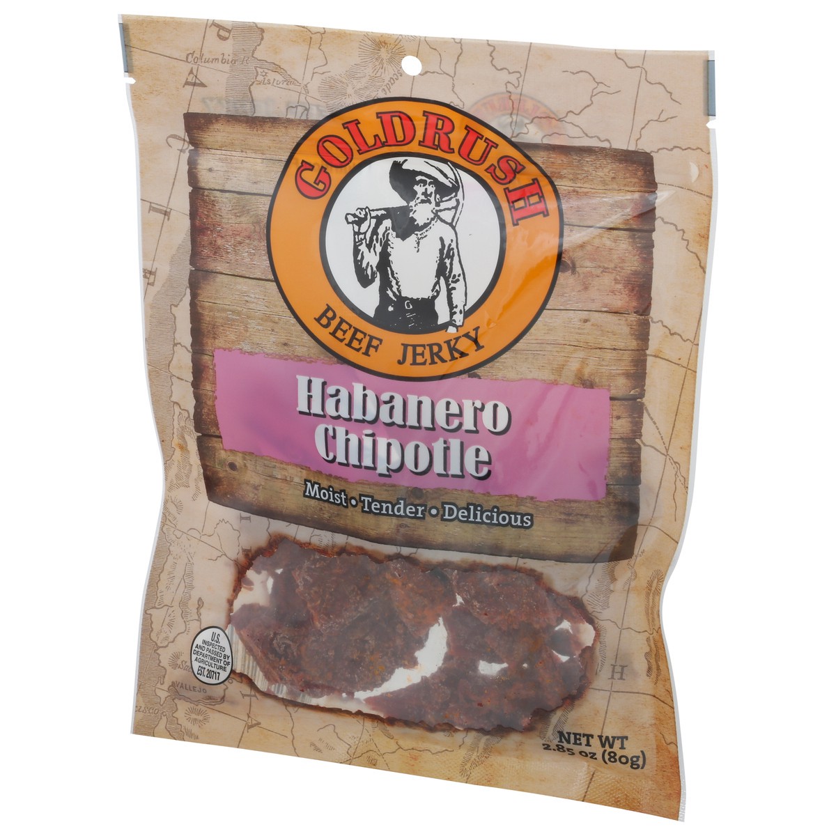 slide 4 of 9, Goldrush Habanero Chipotle Beef Jerky 2.85 oz, 2.85 oz