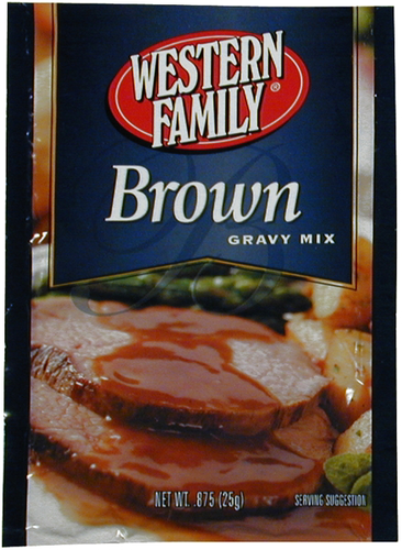 slide 1 of 1, Western Family Brown Gravy Mix, 0.875 oz