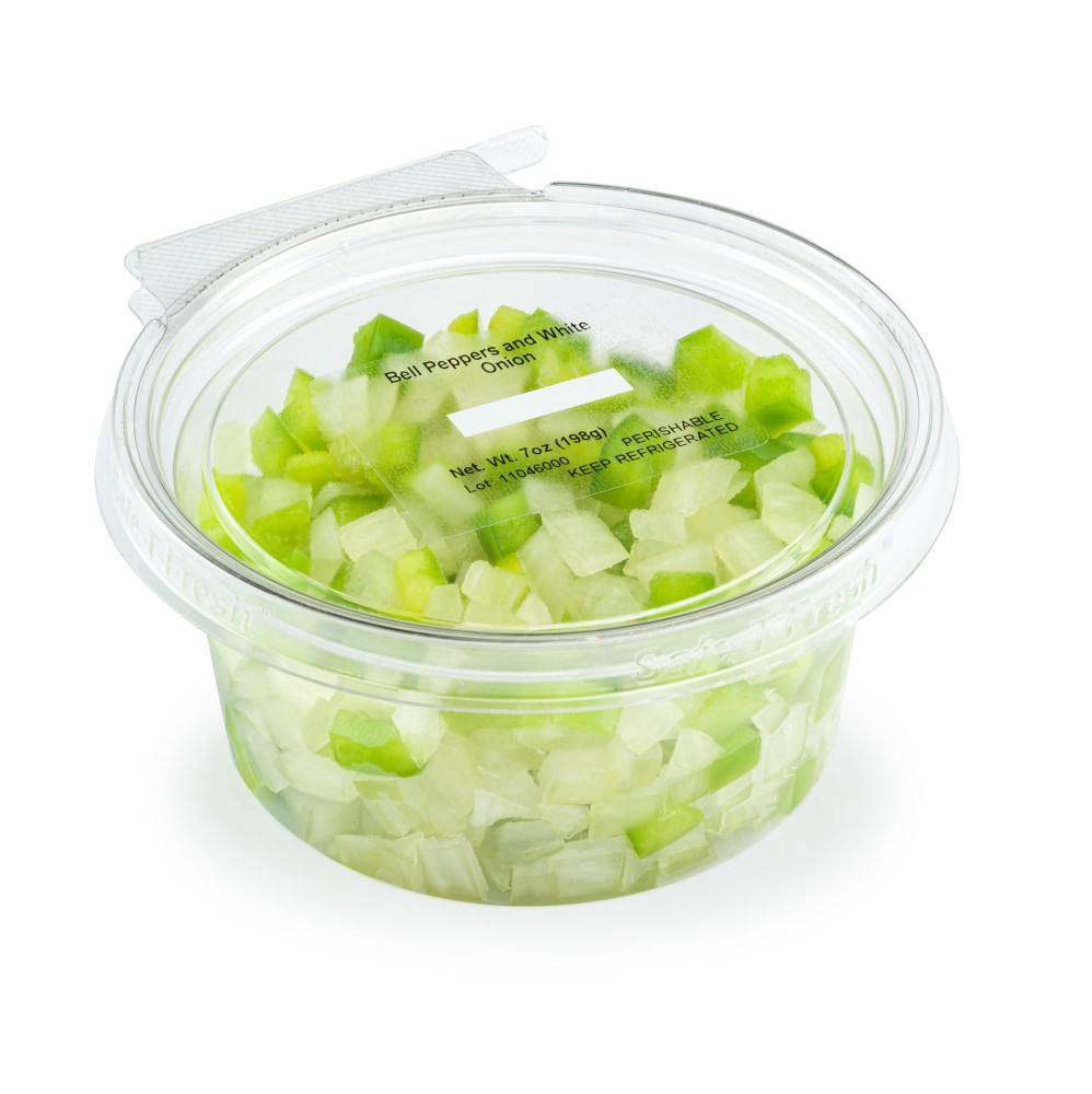 slide 2 of 2, Diced Bell Peppers & White Onions, 7 oz