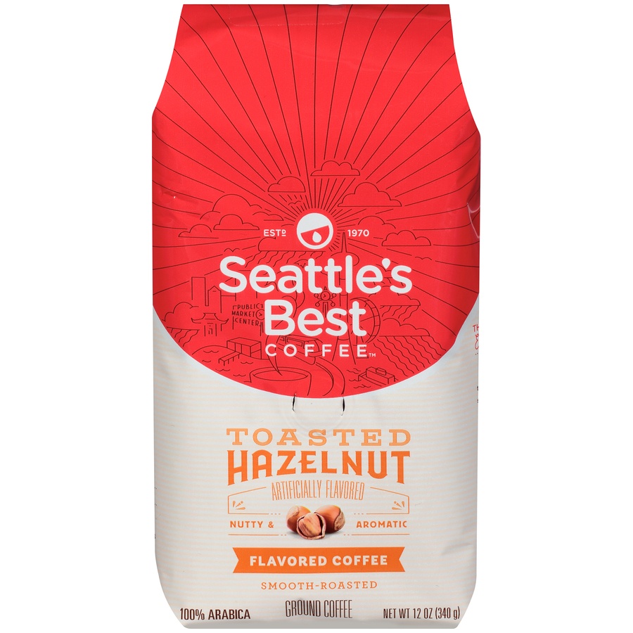 slide 1 of 4, Seattle's Best Coffee Toasted Hazelnut Medium Roast Ground Coffee, 12 oz