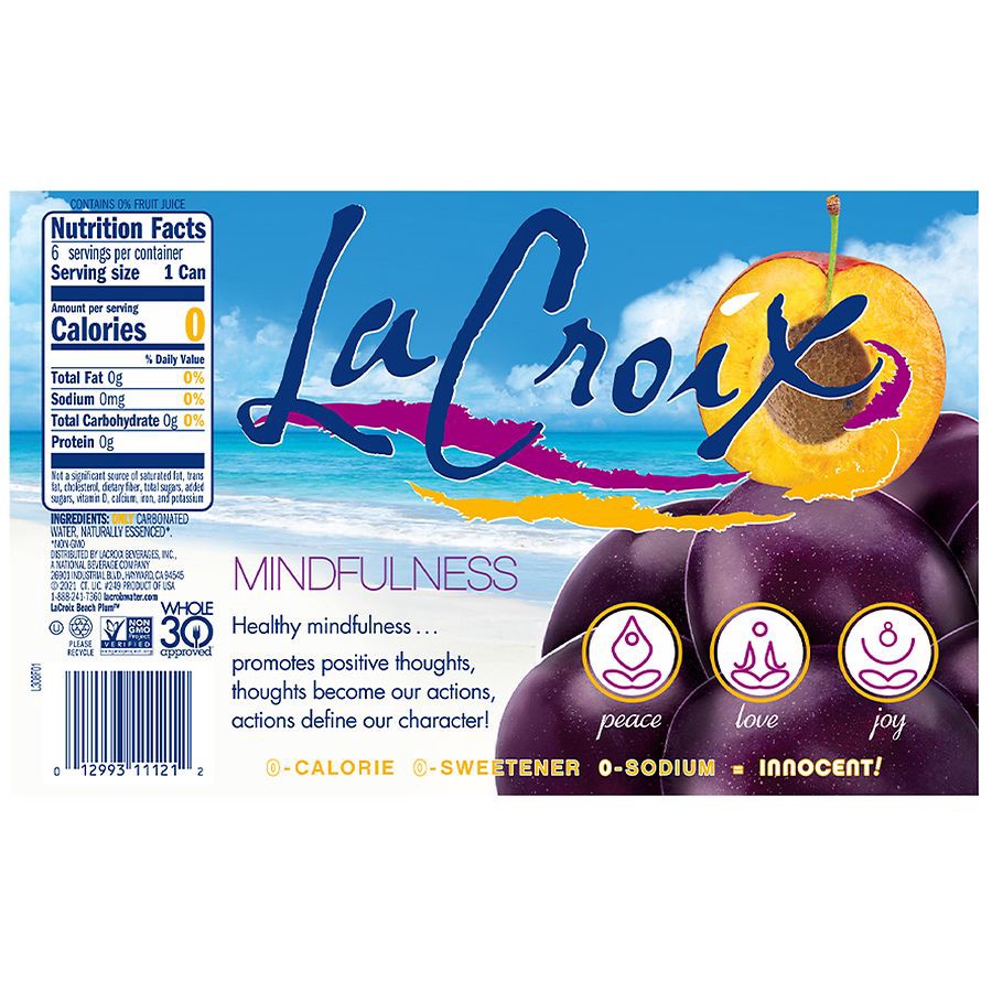 slide 2 of 5, LaCroix Sparkling Water, 12 fl oz x 6 ct