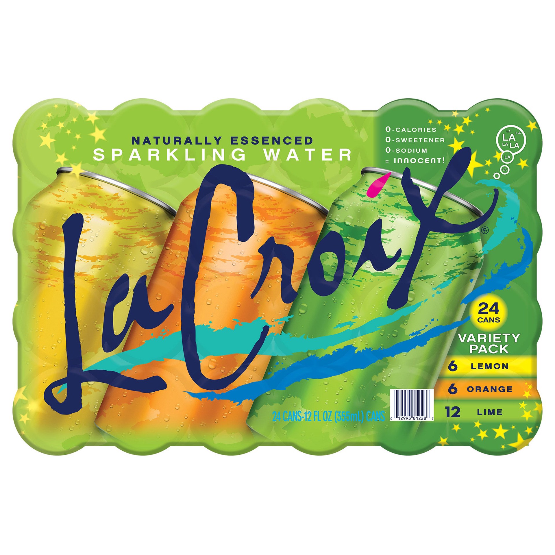 slide 1 of 2, National Retail Brands La Croix Sparkling Water Variety Pack, 12 fl oz 24 count, 