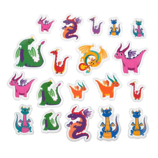 slide 1 of 2, Dragon Puffy Stickers By Creatology, 0.98 in - 1.8 in