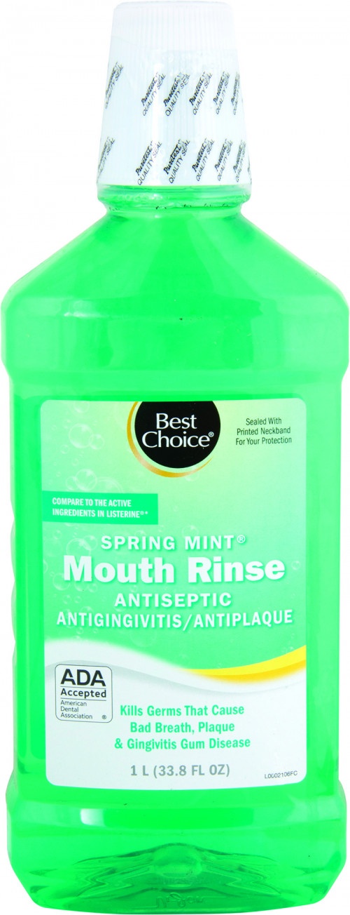 slide 1 of 1, Best Choice Antiseptic Fresh Mint Mouthwash, 33.8 oz