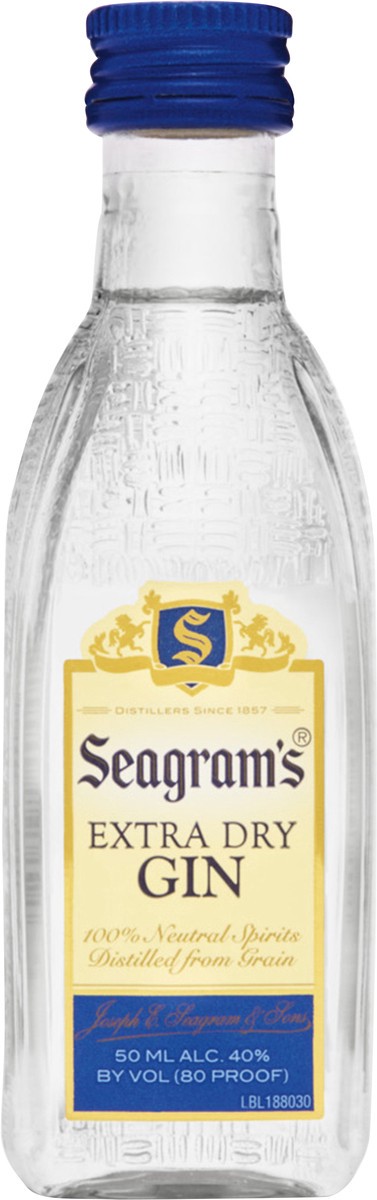 slide 2 of 3, Seagram's Extra Dry Gin, 50 ml