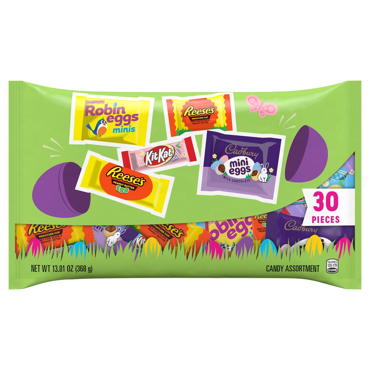 slide 5 of 8, Hershey's Assorted Flavored, Easter Candy Variety Bag, 13.01 oz (30 Pieces), 13.01 oz