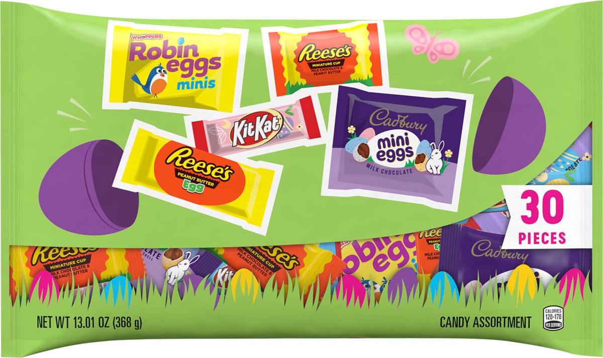 slide 4 of 8, Hershey's Assorted Flavored, Easter Candy Variety Bag, 13.01 oz (30 Pieces), 13.01 oz