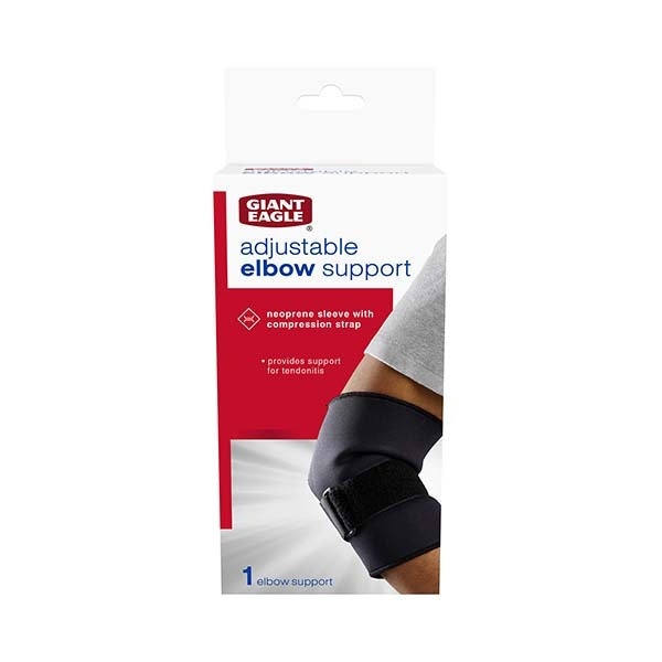 slide 1 of 1, Giant Eagle Adjustable Elbow Support Sleeve With Strap, 1 bc