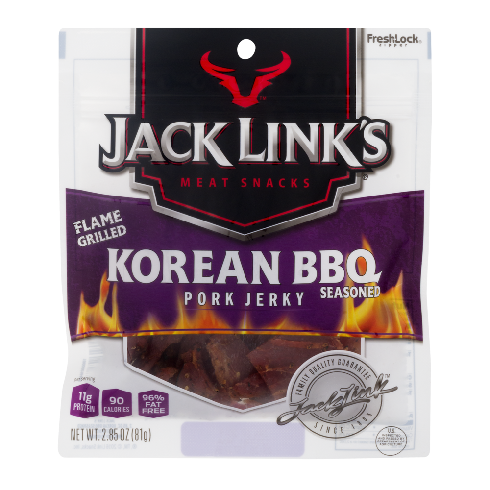 slide 1 of 1, Jack Link's Korean BBQ Pork Jerky, 2.85 oz