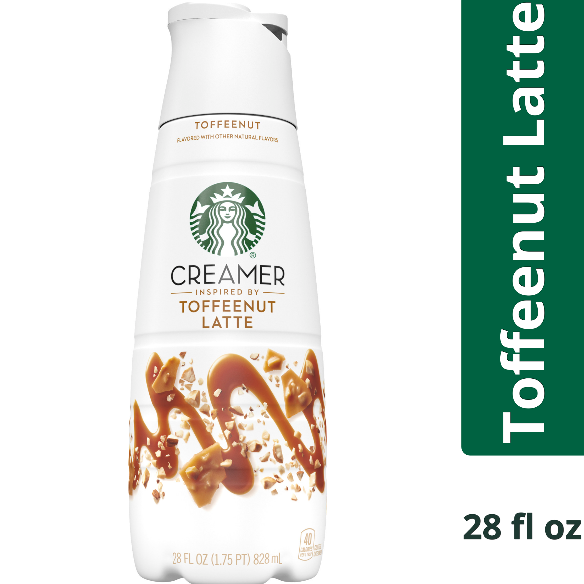 slide 1 of 7, Starbucks Toffeenut Flavored Liquid Coffee Creamer, 28 oz
