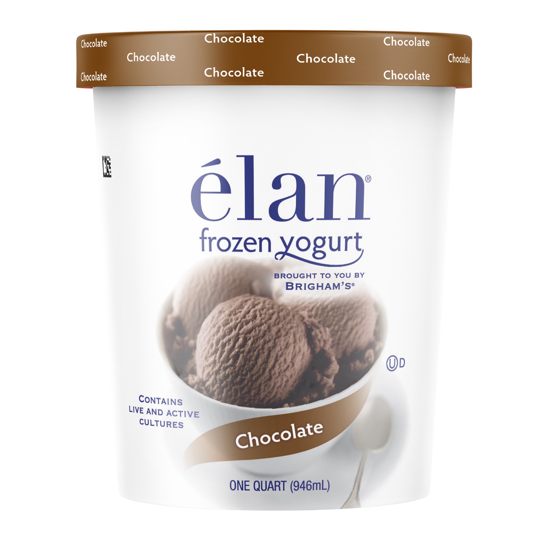 slide 1 of 8, Elan élan Chocolate Frozen Yogurt, 1 Quart, 1 qt