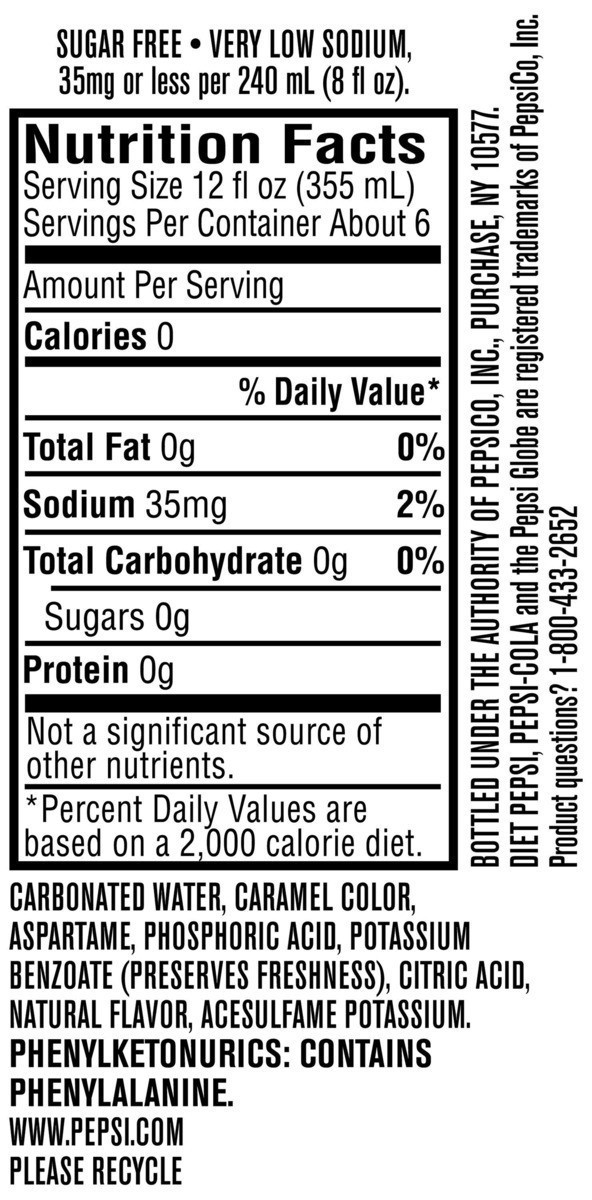 slide 5 of 6, Pepsi Caffeine Free Soda, 67.628 oz