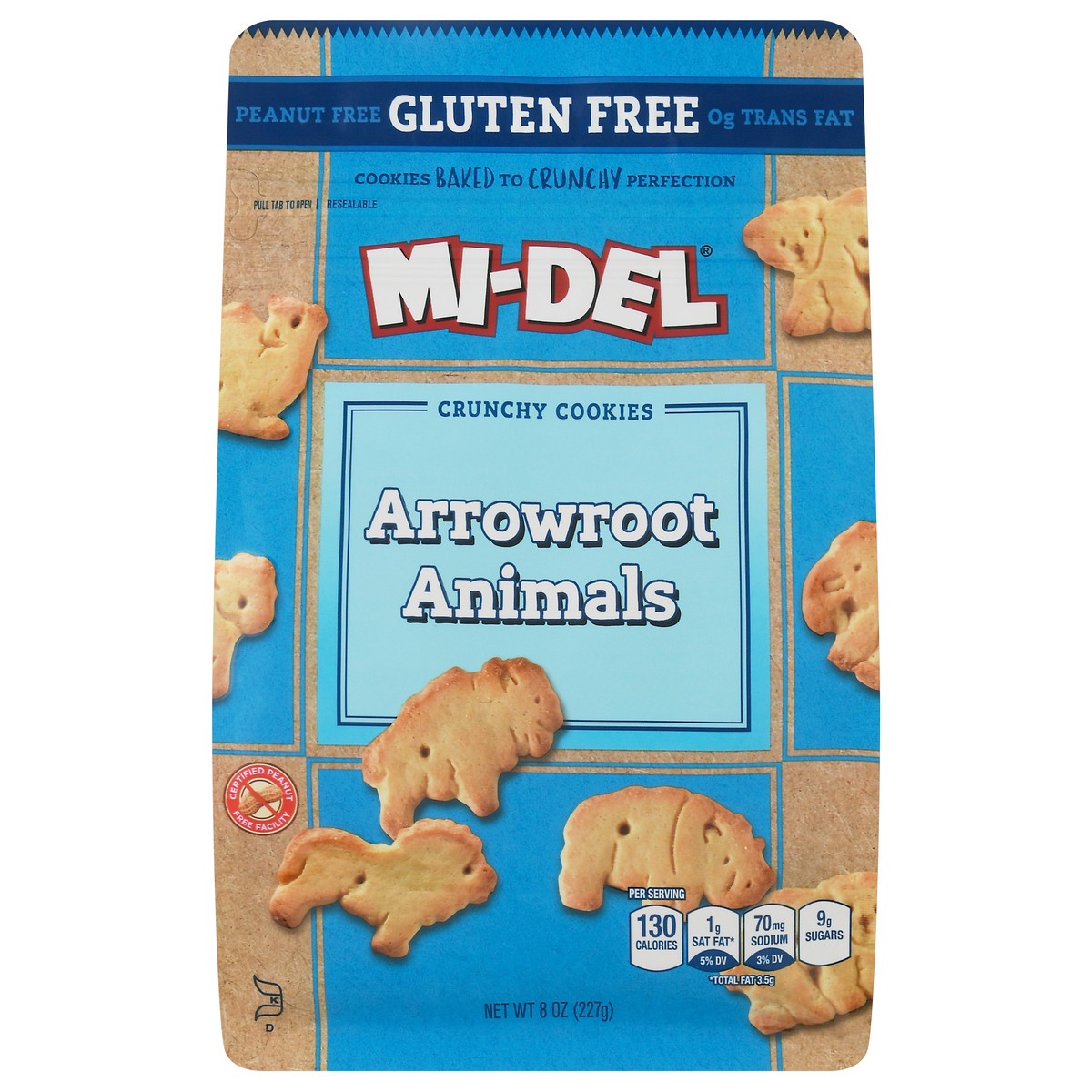 slide 1 of 9, MI-Del Midel Gluten Free Animal Cookies, 8 oz