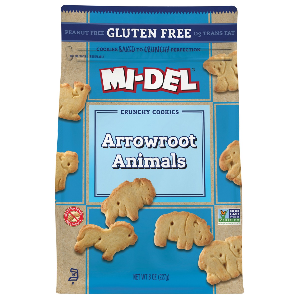 slide 1 of 9, MI-DEL Gluten Free Arrowroot Animal Cookies, 8 oz