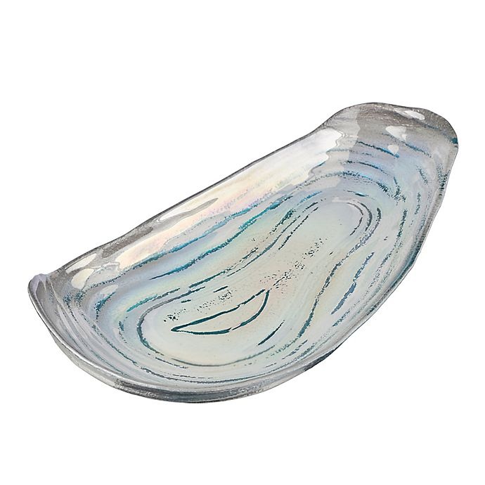 slide 6 of 6, Grasslands Road Mussel Serving Plates - Blue/White, 2 ct