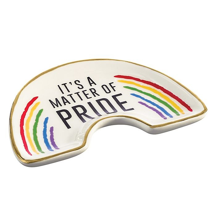 slide 2 of 2, Grasslands Road Pride Ceramic Jewelery Trinket Tray - White, 1 ct