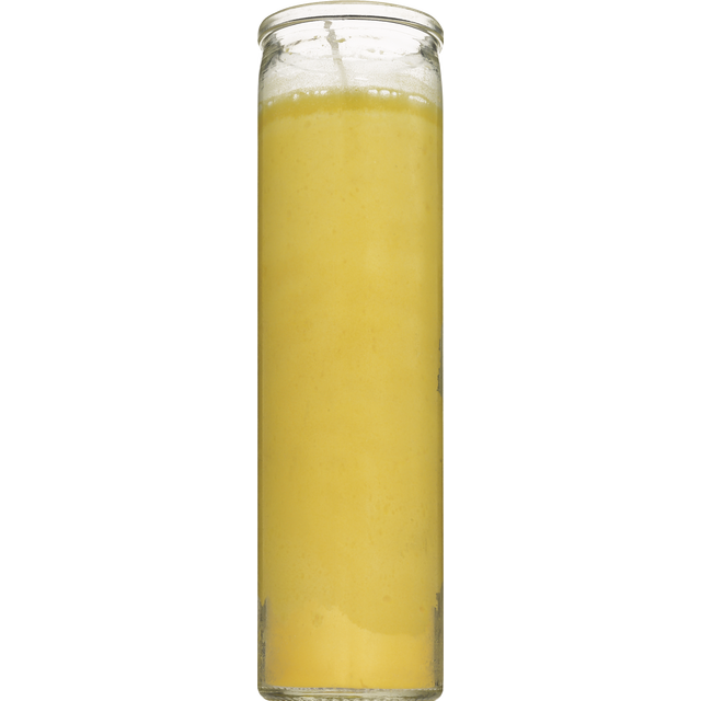 slide 1 of 1, PRAYER CANDLE Star Novena Candle 8" Yellow Plain (No Label), 8 in