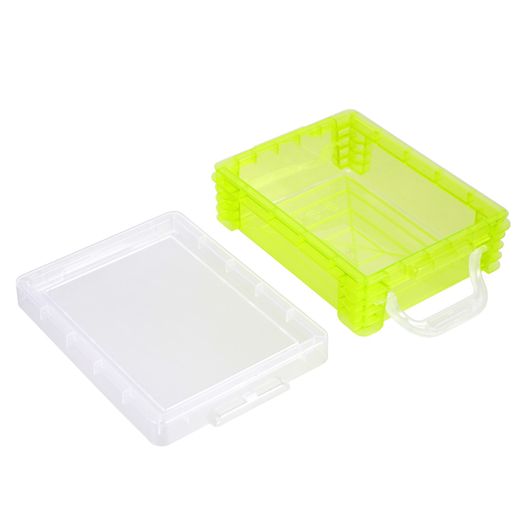 slide 3 of 4, Green Stacking Crayon Box By Simply Tidy, 4.63 in x 3.25 in x 1.56 in