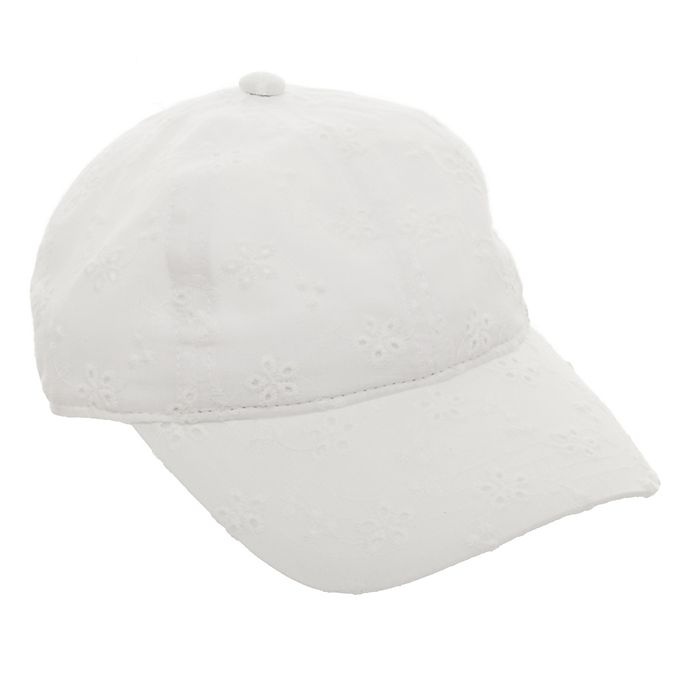 slide 3 of 4, Little Me Newborn Crochet Lace Baseball Cap - White, 1 ct