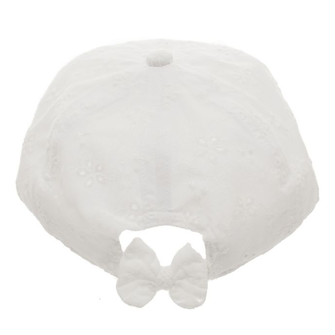 slide 4 of 4, Little Me Newborn Crochet Lace Baseball Cap - White, 1 ct