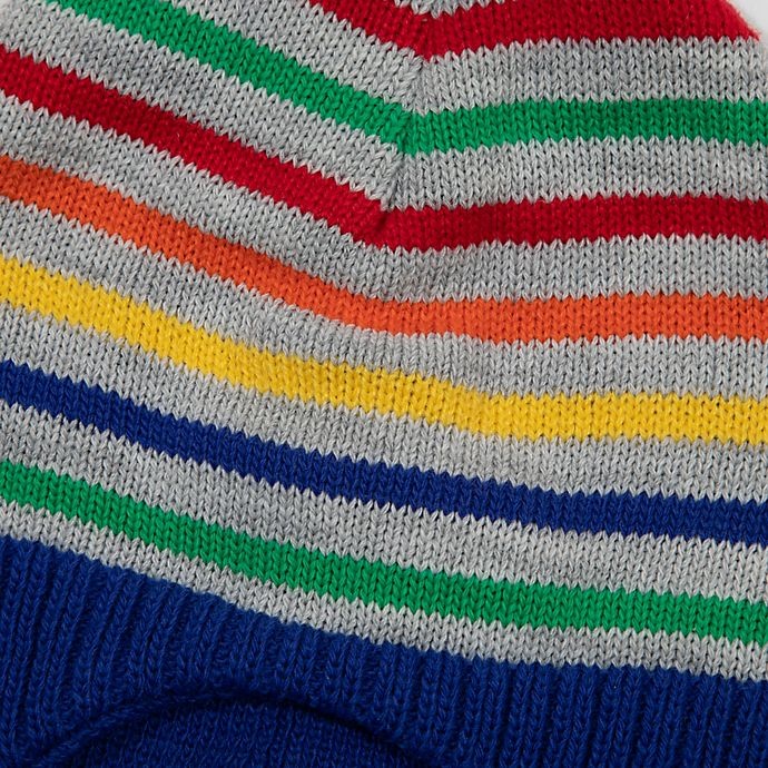 slide 2 of 2, Nolan Originals Toddler Knit Peruvian Hat and Mitten Set - Bright Stripe, 1 ct