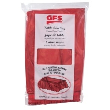 slide 1 of 1, GFS Red Plastic Table Skirt, 1 ct