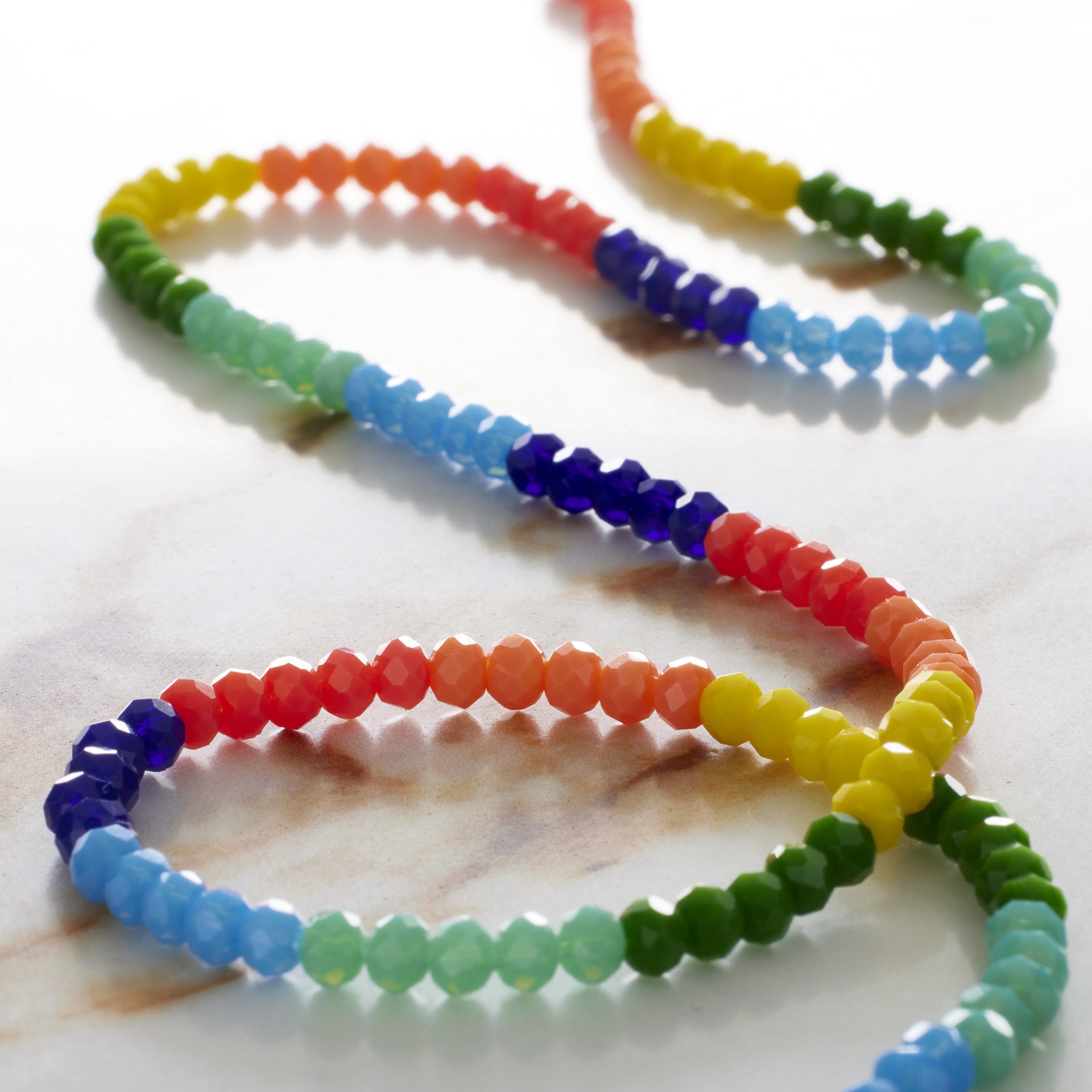 slide 3 of 3, Multicolored Glass Faceted Rondelle Beads, 3mm By Bead Landing, 3 mm