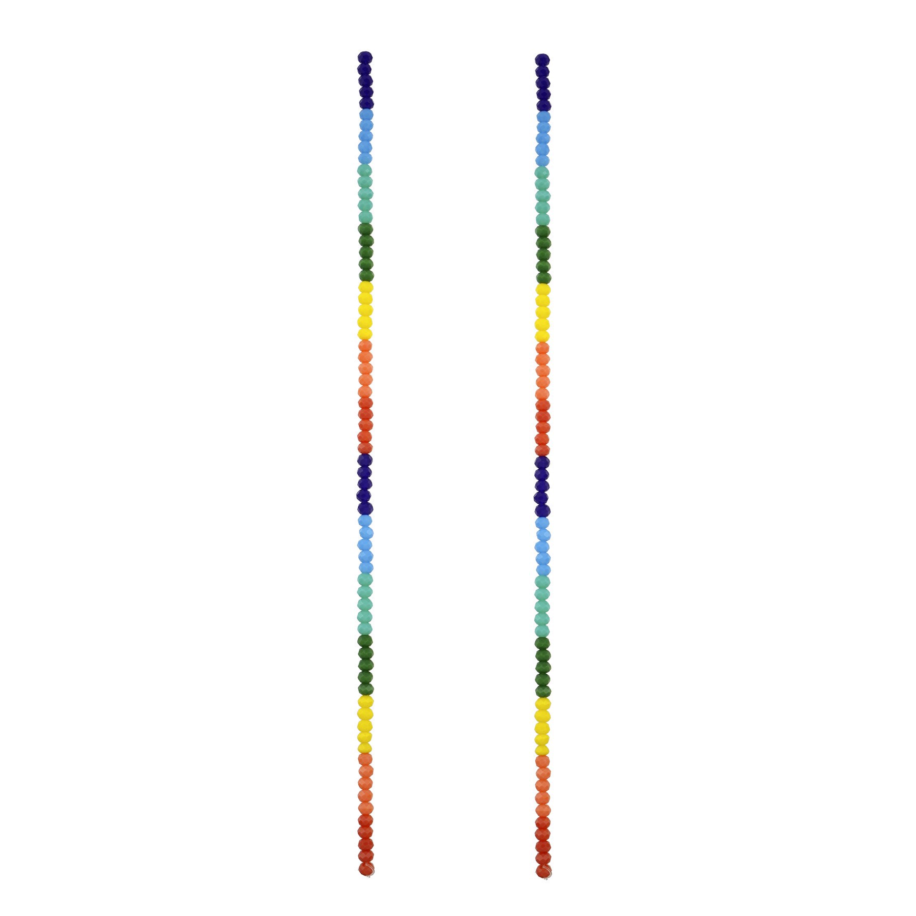 slide 2 of 3, Multicolored Glass Faceted Rondelle Beads, 3mm By Bead Landing, 3 mm