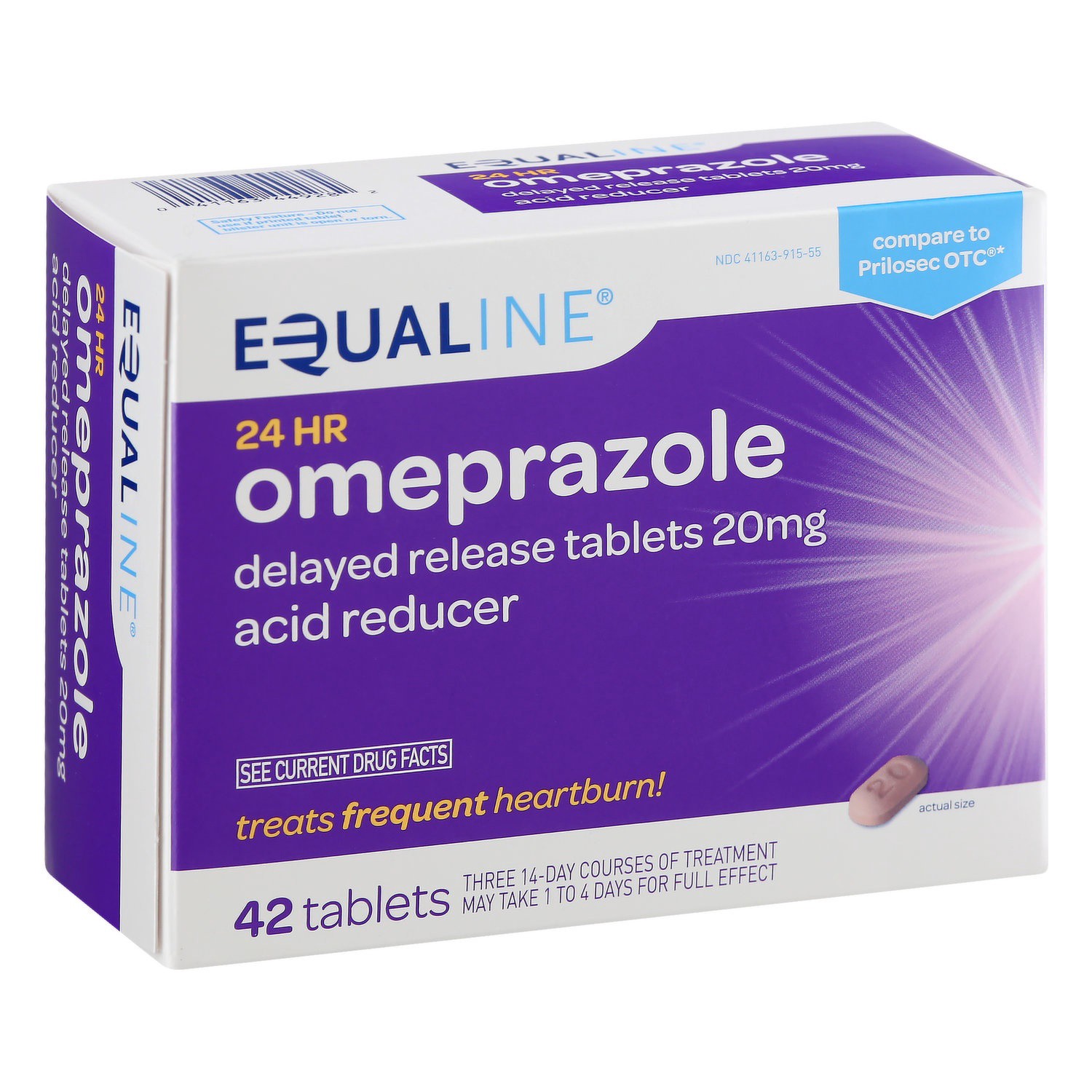 slide 1 of 1, Equaline Omeprazole Acid Reducer Tablet, 42 ct