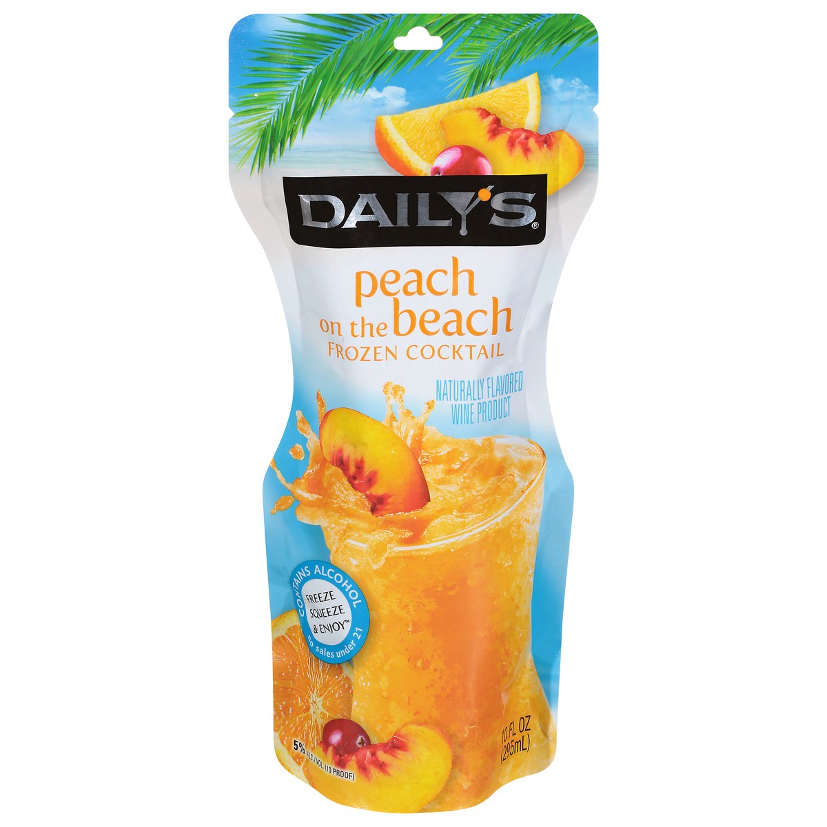 slide 1 of 9, Daily's Peach on the Beach Frozen Cocktail 10 fl oz, 10 fl oz