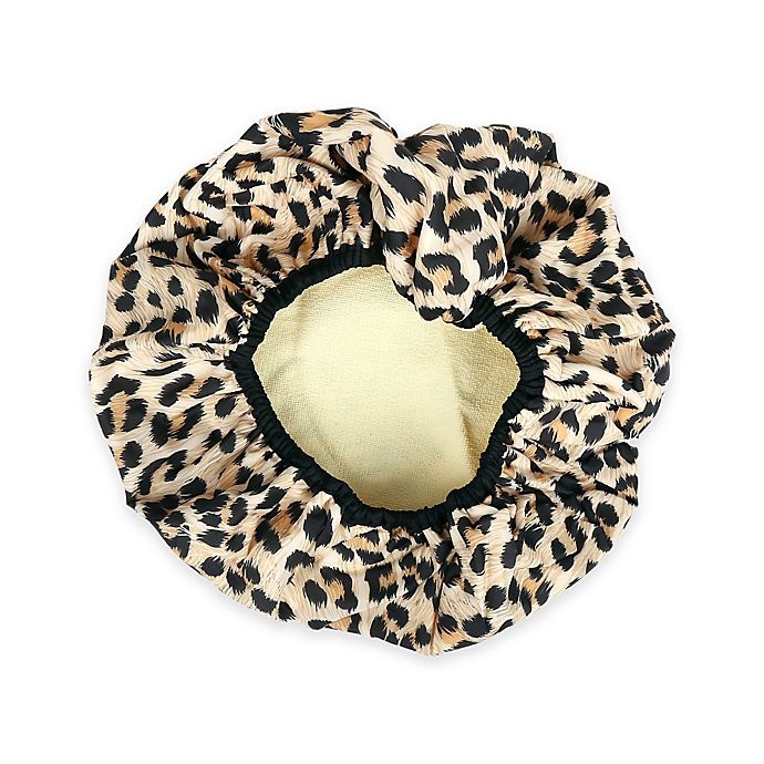 slide 2 of 3, Betty Dain Socialite Terry Liner Shower Cap - Safari Spots, 1 ct