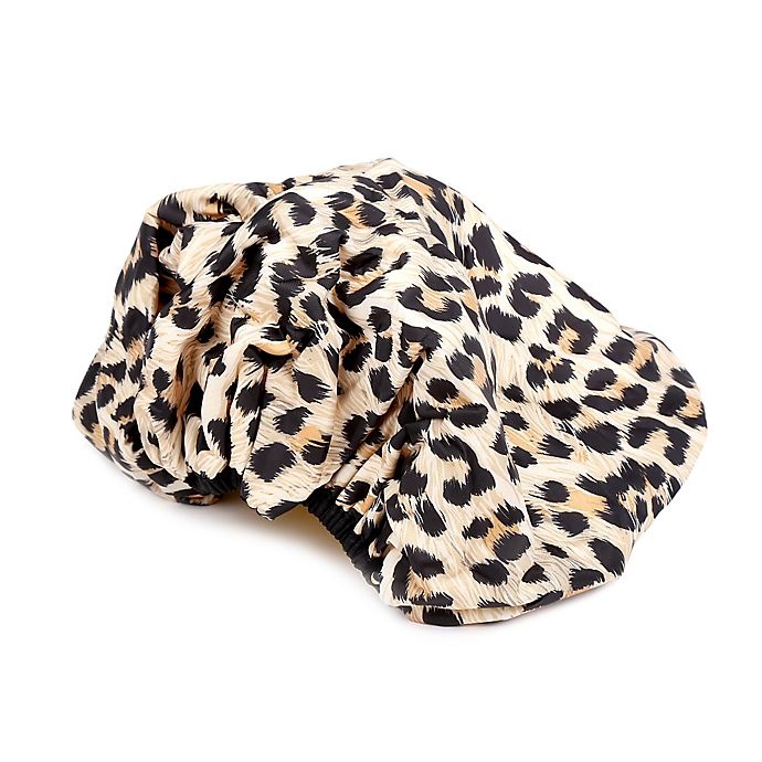 slide 3 of 3, Betty Dain Socialite Terry Liner Shower Cap - Safari Spots, 1 ct