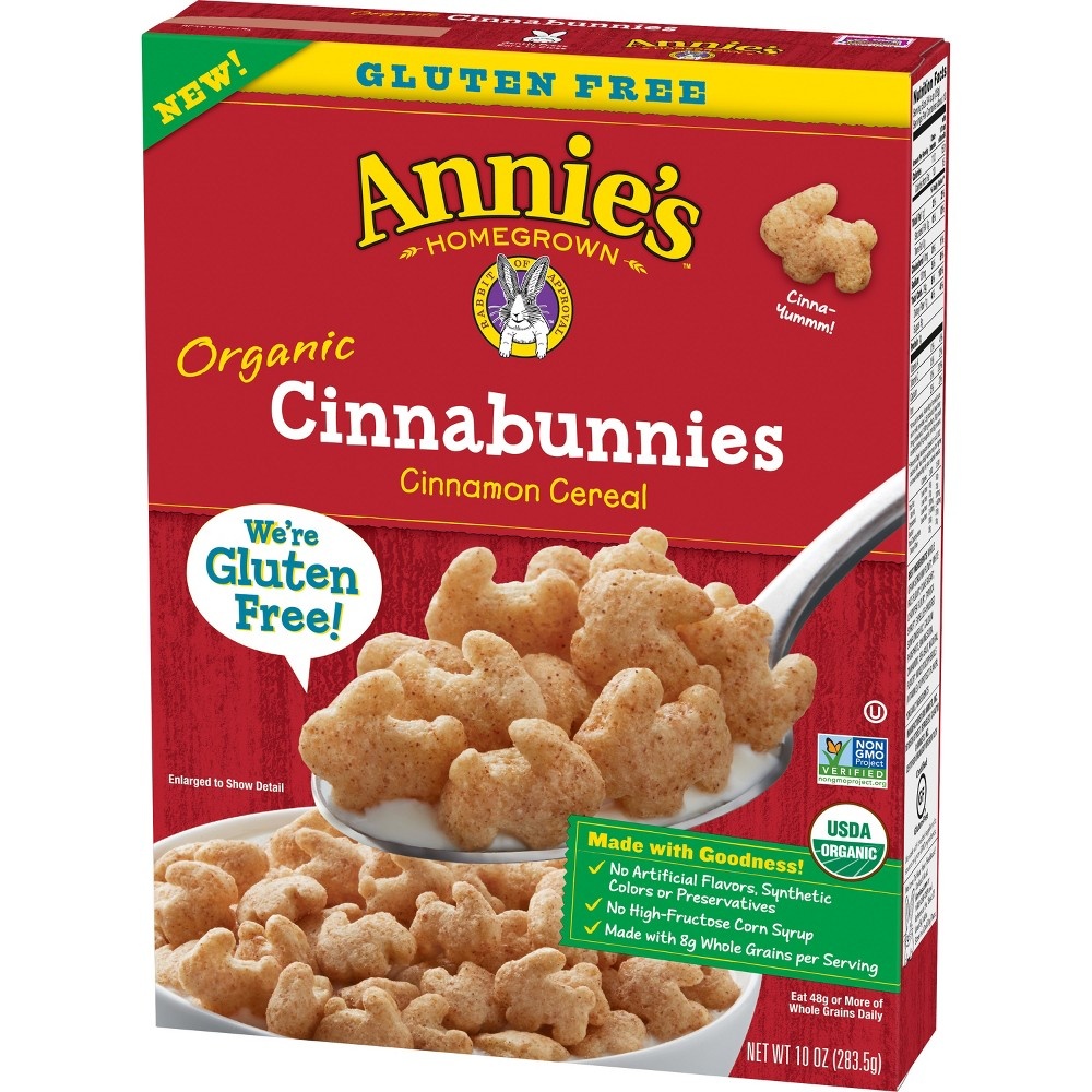 slide 3 of 3, Annie's Organic, Gluten Free Cinna Bunnies Breakfast Cereal, 10 oz