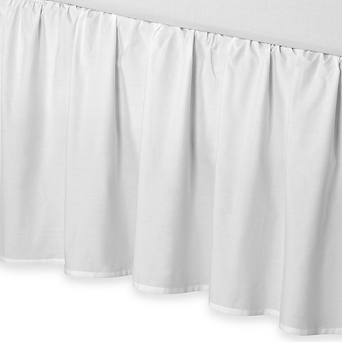 slide 1 of 1, smoothweave Ruffled Queen Bed Skirt - White, 21 in