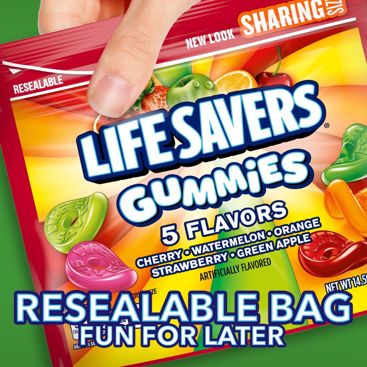 slide 8 of 8, Life Savers Lifesaver Gummies Stand Up Pouch, 14.5 oz