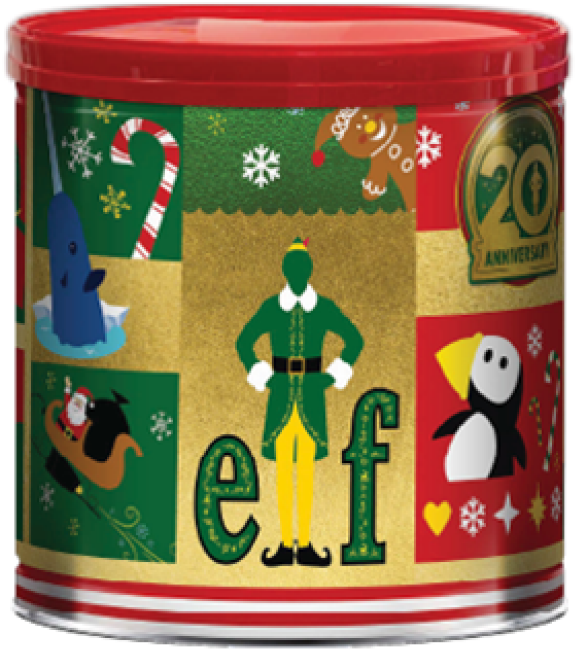 slide 1 of 1, Giftpop Popcorn Tin Wb Elf 20 - 21 oz, 21 oz