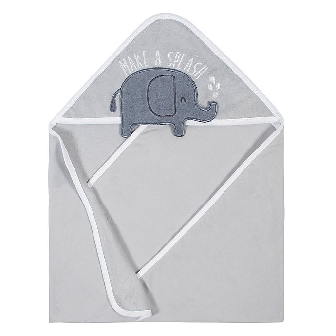 slide 2 of 5, Gerber Elephant Hooded Towels - Grey, 2 ct