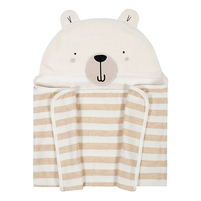 slide 2 of 4, Gerber Bear Hooded Towel - Ivory/grey, 1 ct