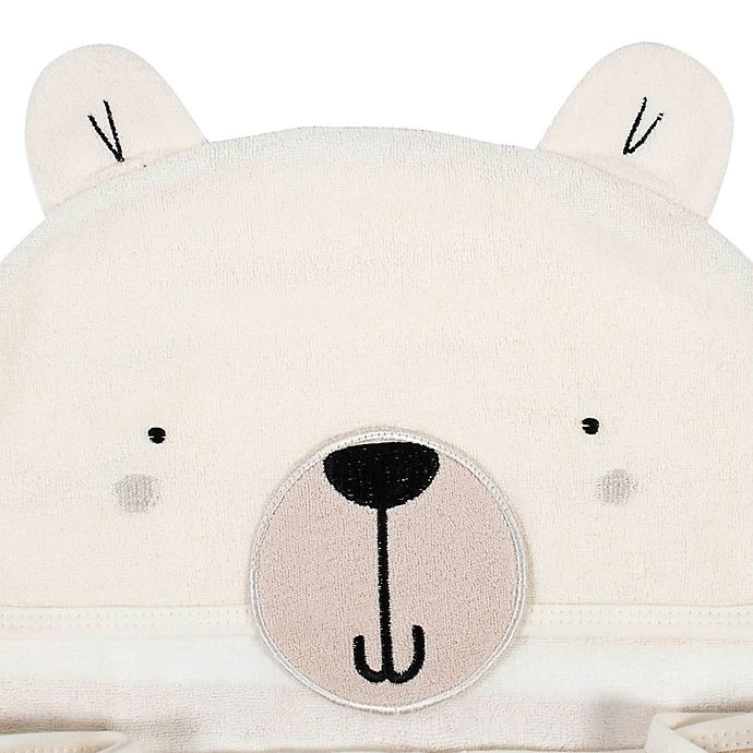 slide 3 of 4, Gerber Bear Hooded Towel - Ivory/grey, 1 ct