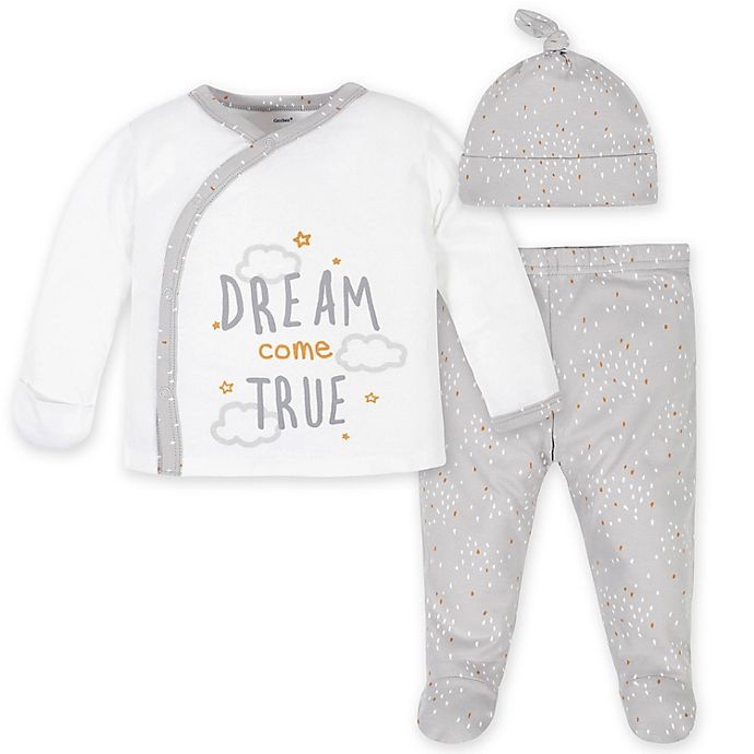 slide 1 of 1, Gerber Newborn Dreams Take-Me-Home Set - Gray, 3 ct