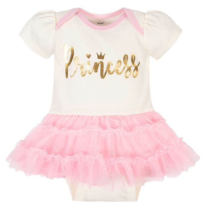 slide 2 of 3, Gerber Princess Tutu Bodysuit and Cap Set - Pink/White, 2 ct