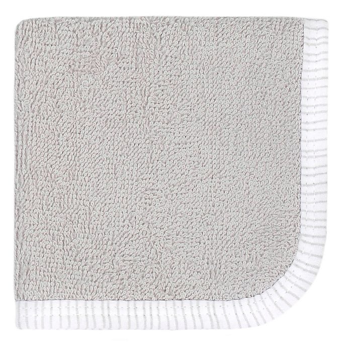 slide 2 of 3, Gerber Woven Washcloths - Grey/White, 6 ct