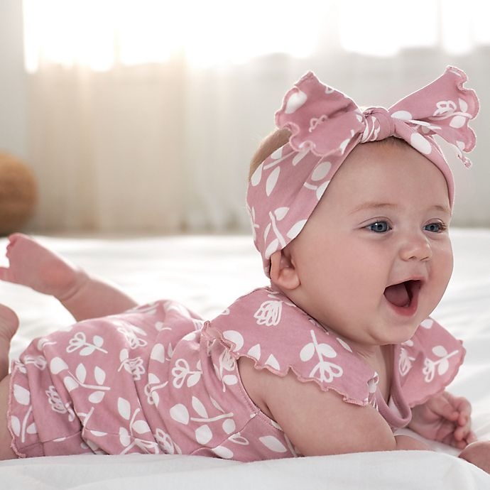 slide 6 of 6, Gerber Preemie Flowers Romper and Headband Set - Pink, 2 ct