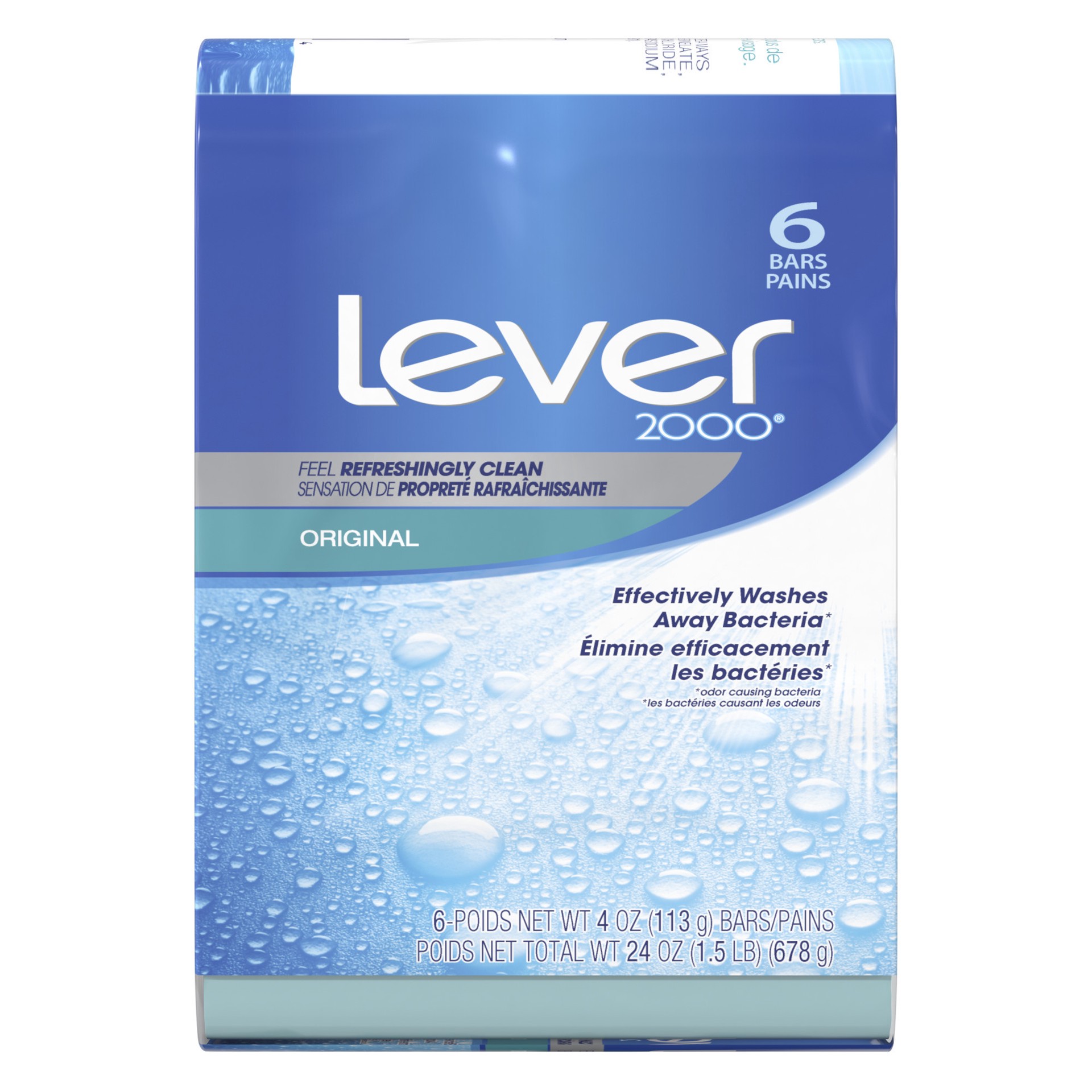 slide 2 of 3, Lever 2000 Bar Soap Original, 4 oz, 6 Bars, 6 ct; 4 oz