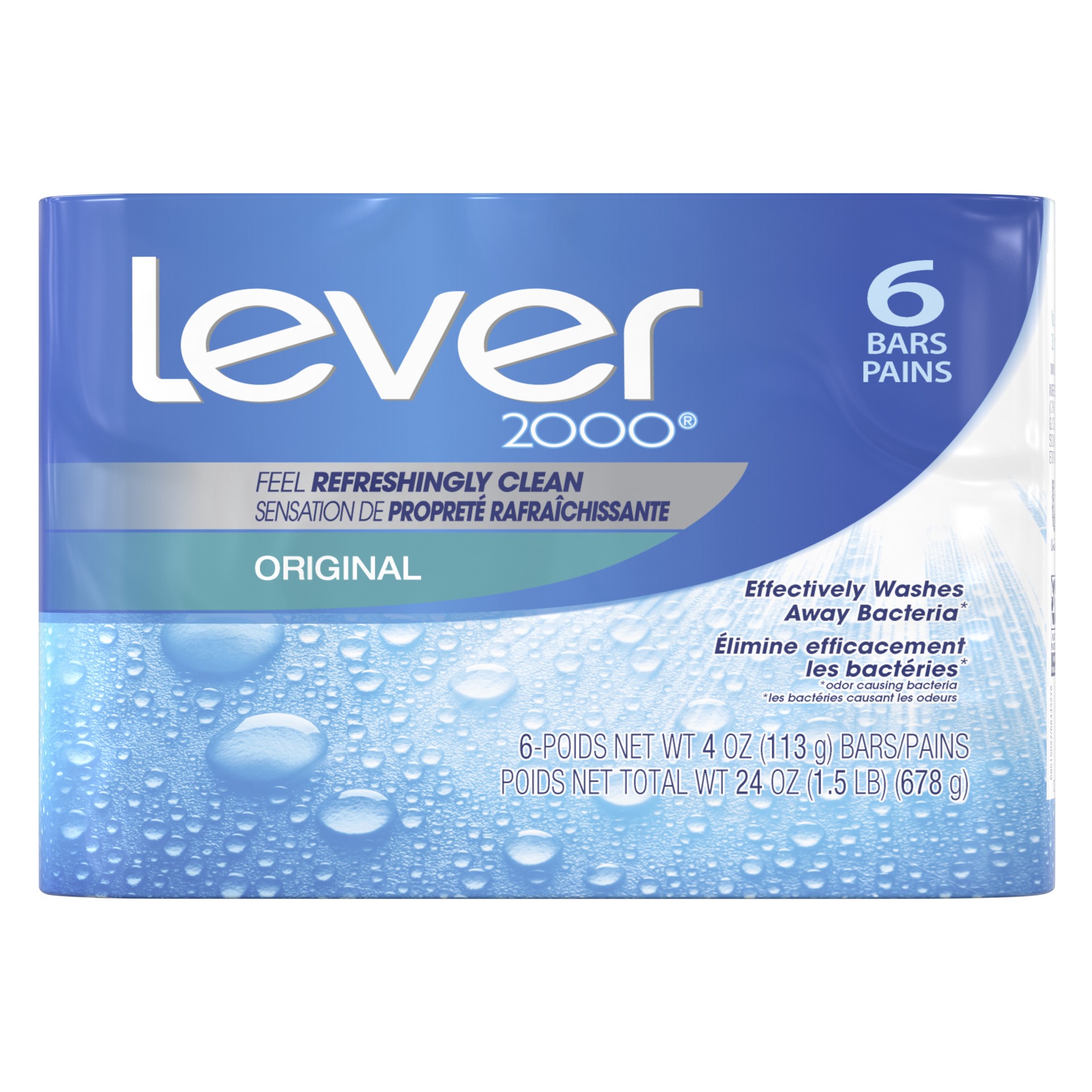 slide 1 of 3, Lever 2000 Bar Soap Original, 4 oz, 6 Bars, 6 ct; 4 oz