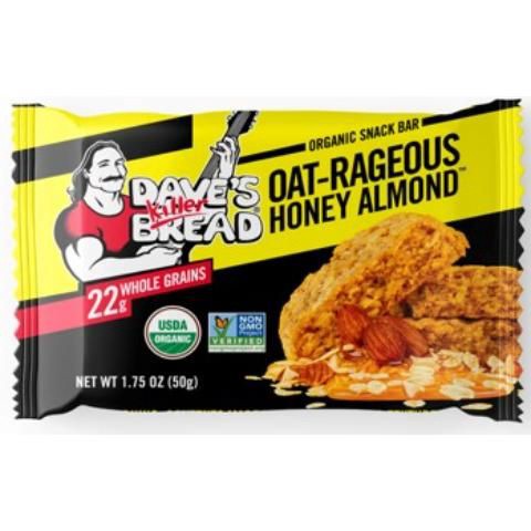 slide 1 of 1, Dave's Killer Bread Snack Bar Oat-Rageous Honey Almond, 1.75 oz