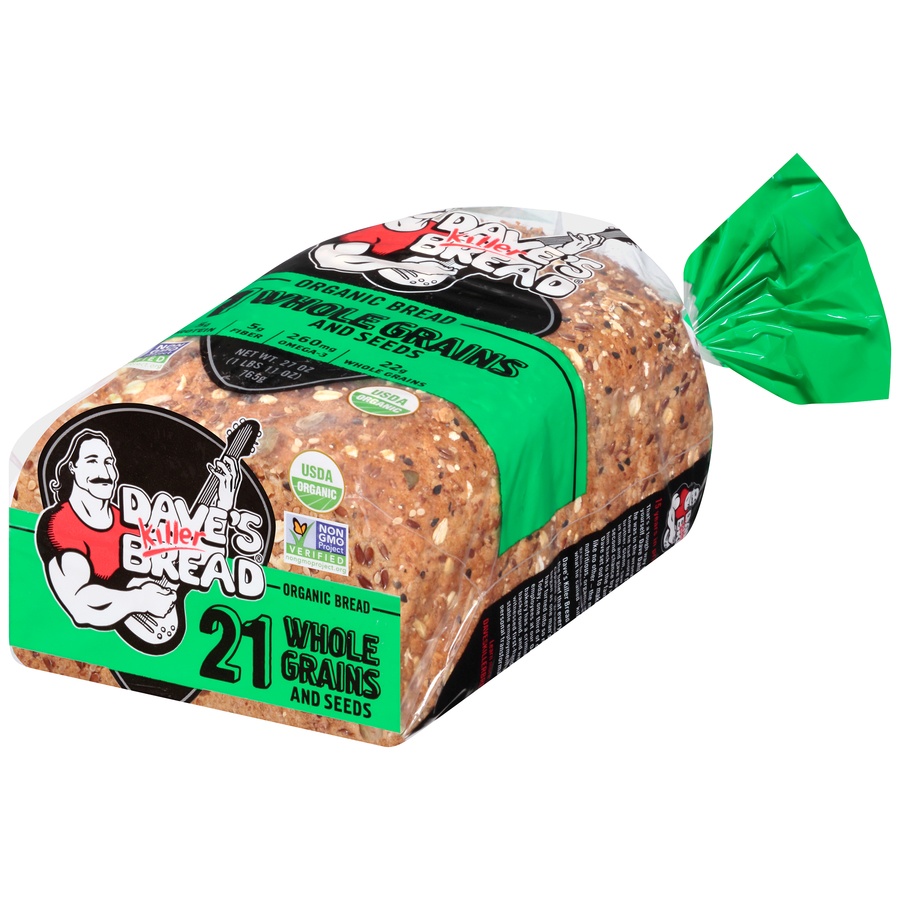 slide 3 of 8, Dave's Killer Bread Bread, Organic, 21 Whole Grains and Seeds, 27 oz