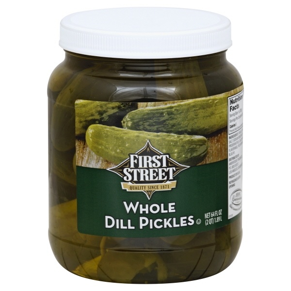 slide 1 of 1, First Street Whole Dill Pickles, 64 oz