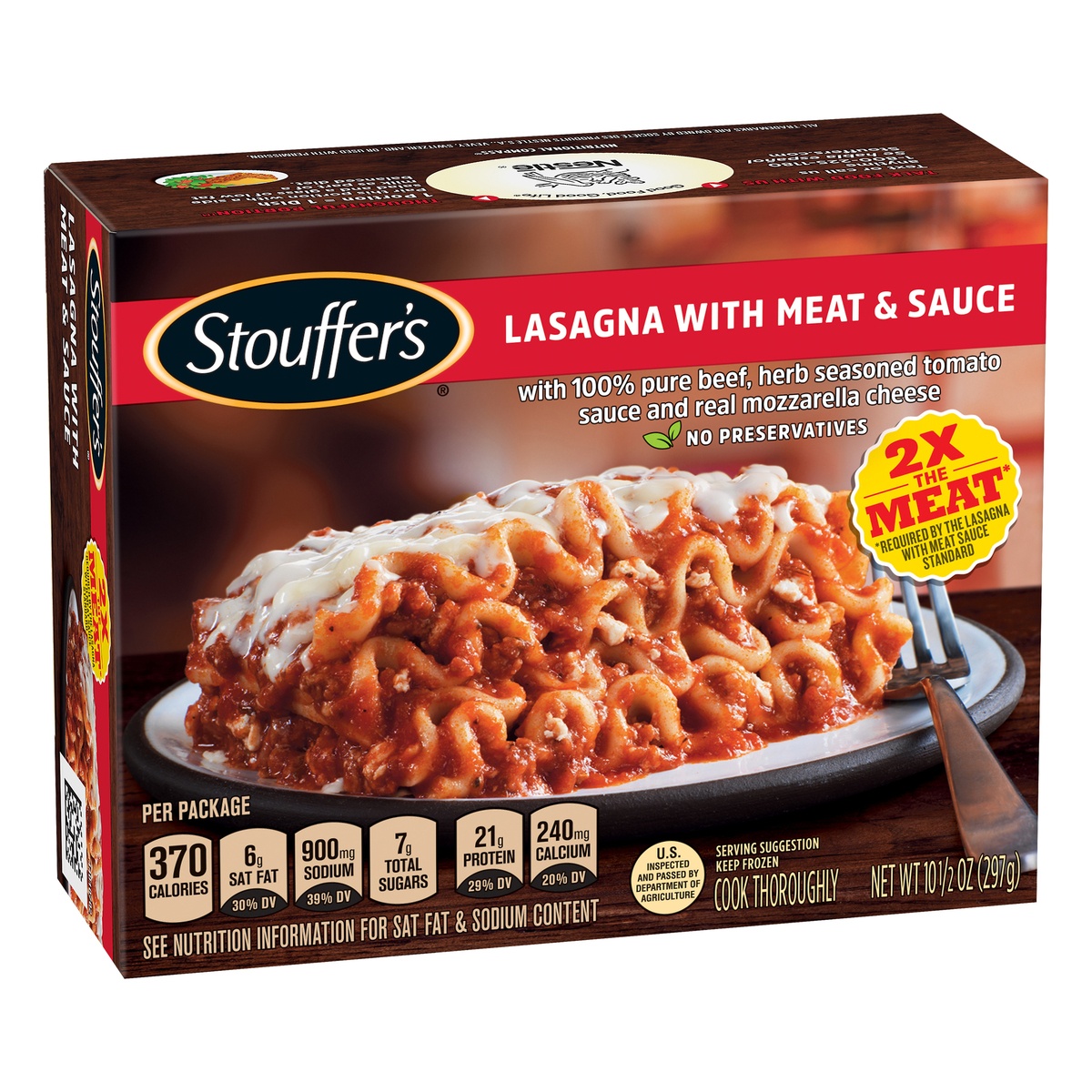 slide 2 of 6, Stouffer's Lasagna With Meat & Sauce Classics, 10.5 oz