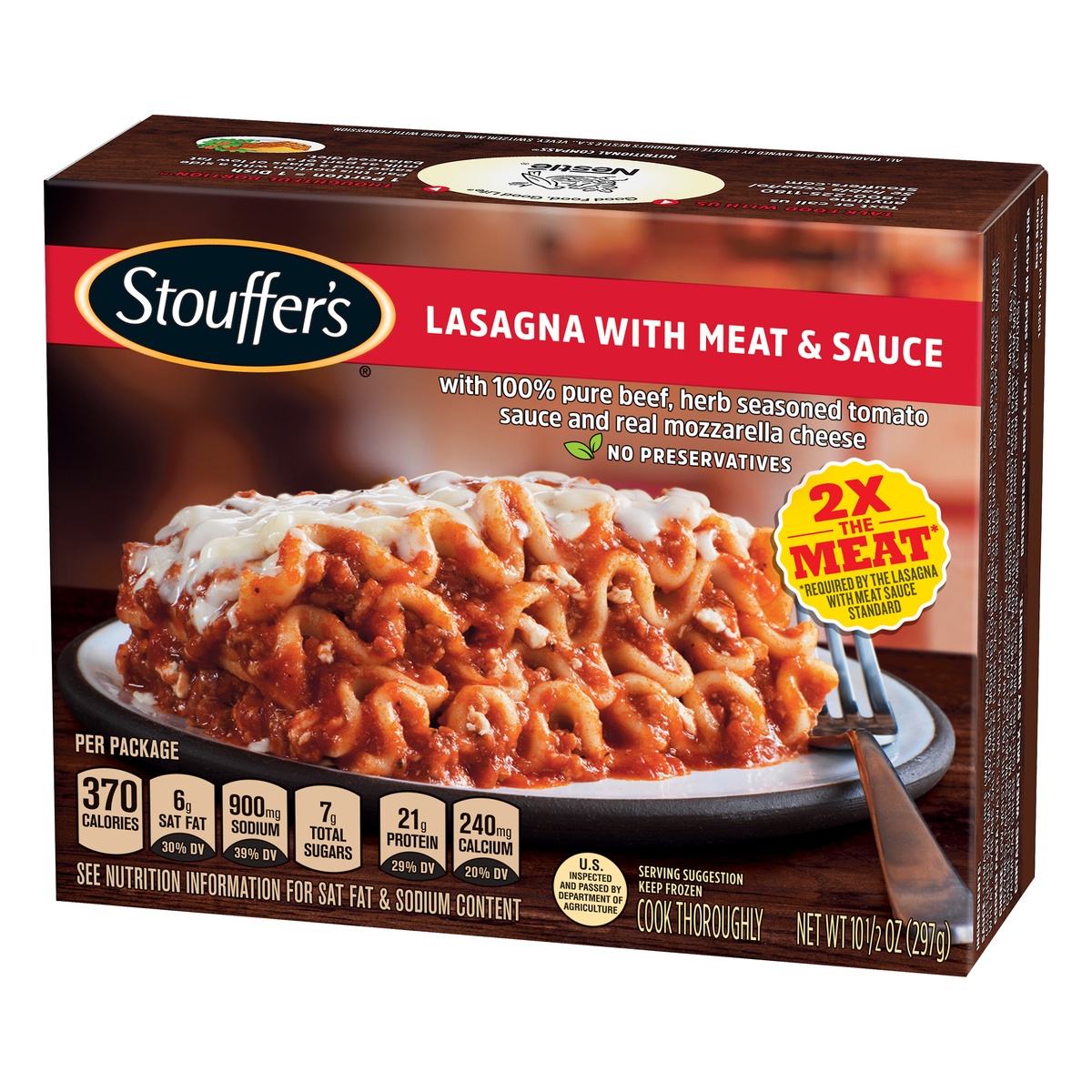 slide 3 of 6, Stouffer's Lasagna With Meat & Sauce Classics, 10.5 oz